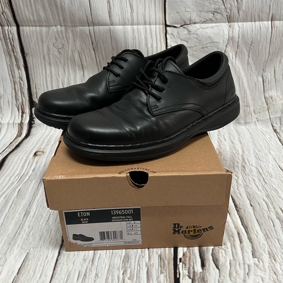 Dr. Martens Industrial Full Grain Black Oxford Shoes - size 10 - New In Box - Picture 3 of 10